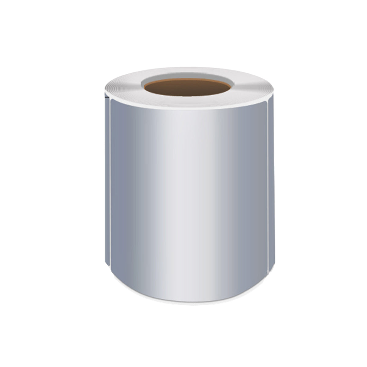 Silver PET Thermal Transfer Labels Waterproof Self Adhesive Sticker Roll