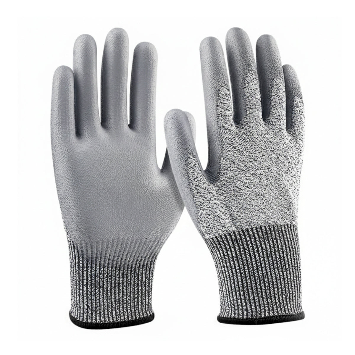 Cut Resistant Work Gloves PU Coated Safety Gloves 5Pairs