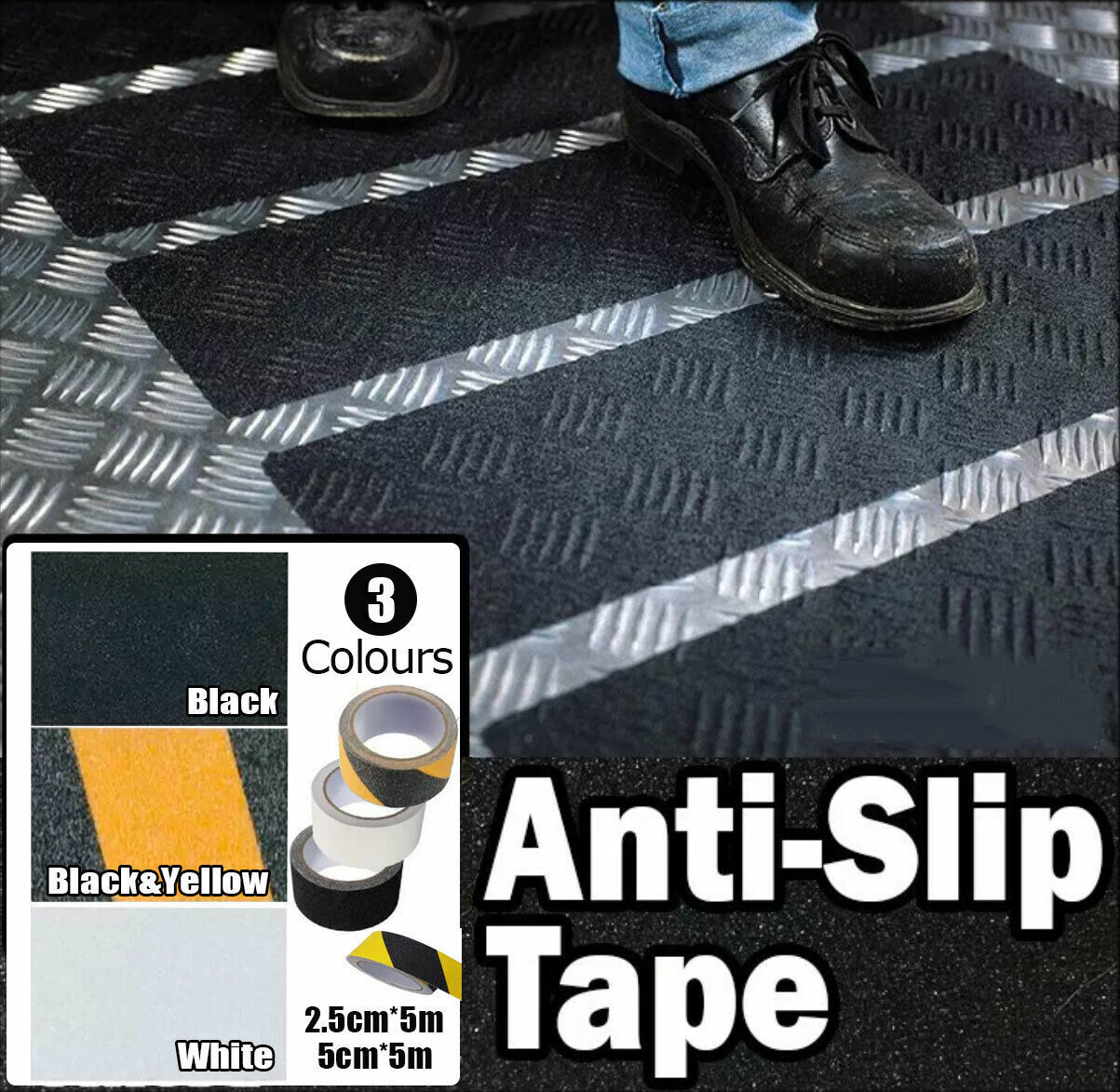Anti Slip Tape Waterproof Safety Flooring 1 Roll 5m