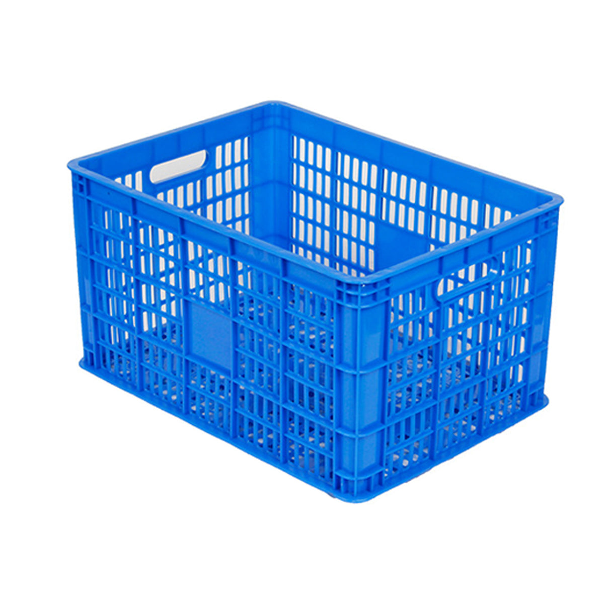 Plastic Rectangular Storage Basket Ventilated Stackable Transport Box