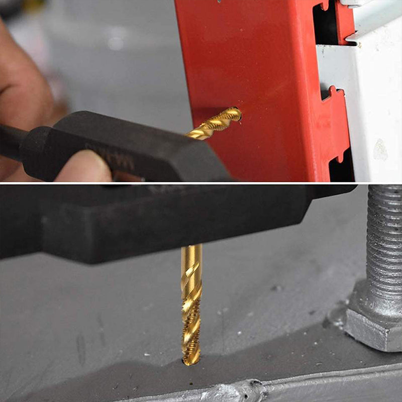 6 HSS Hex Shank Tap Drill Bits Metric Thread Screw Tapping Set
