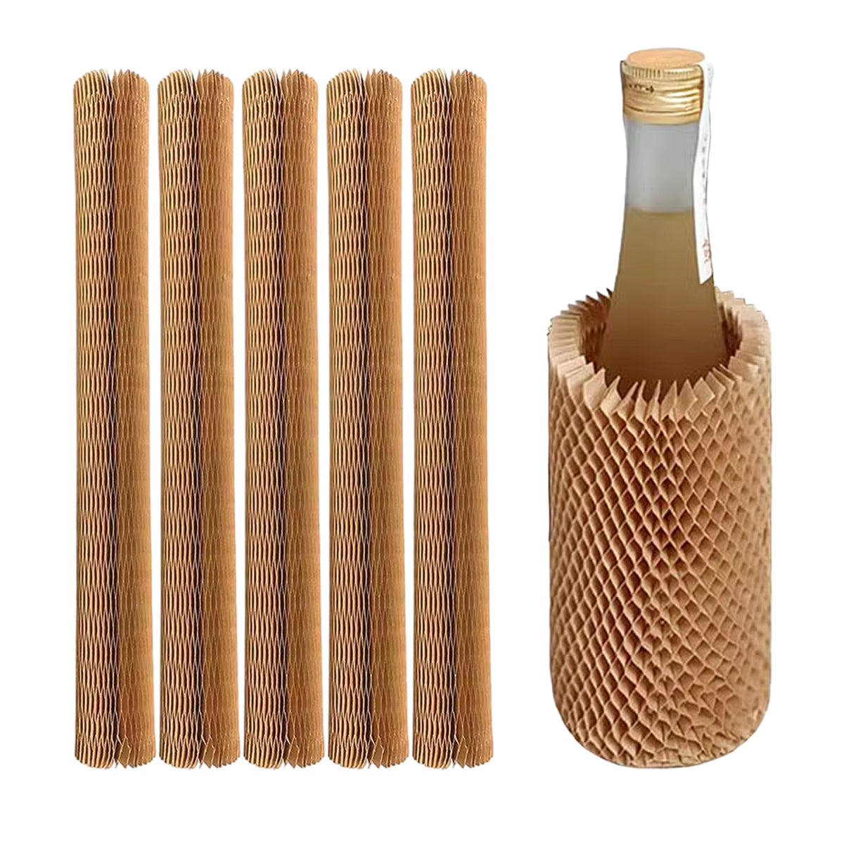 100PCS Honeycomb Kraft Packing Paper Wrap Recycled Cushioning