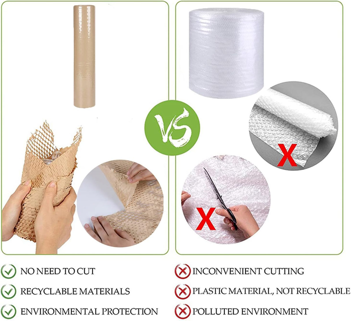 Eco Friendly Honeycomb Kraft Paper Cushioning Wrap Roll