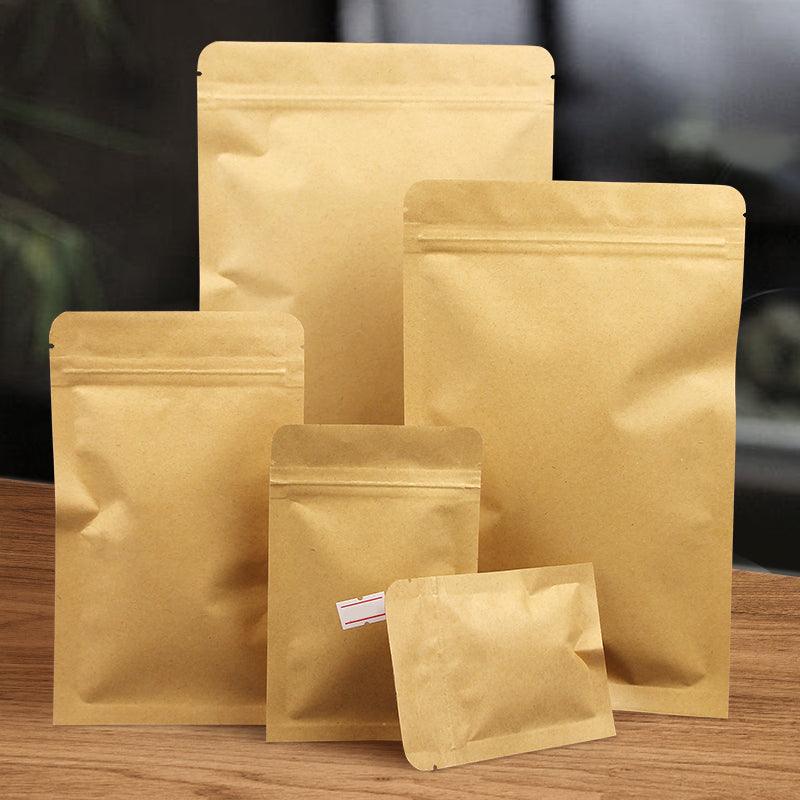 Kraft Paper Mylar Self-Seal Storage Packaging Pouches 250PCS
