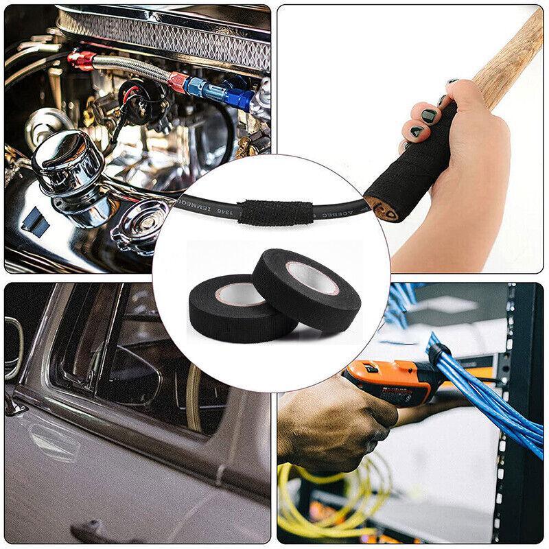 7 Roll Electrical Harness Tape Wire Loom Cloth Noise Damping Adhesive Tape