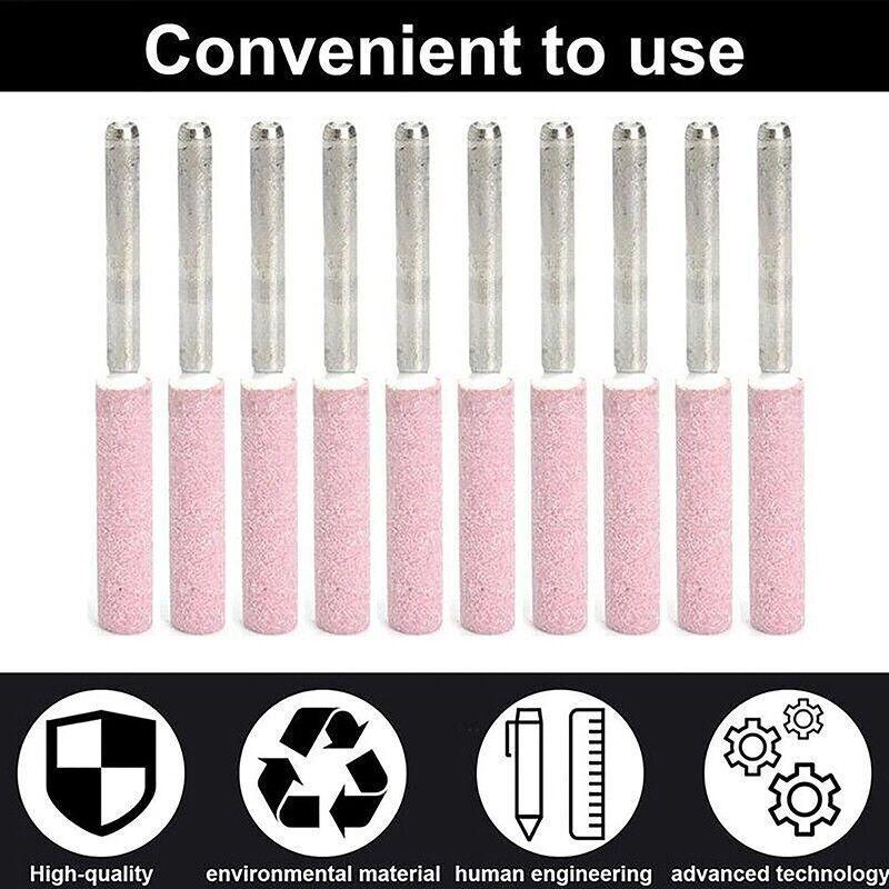 10PCS Chainsaw Sharpener Burr Grinding Stones 4mm / 4.8mm / 5.5mm