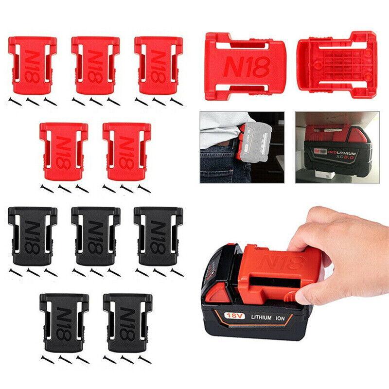 5Pcs Milwaukee M18 18V Battery Mount Holder Stand Organizer