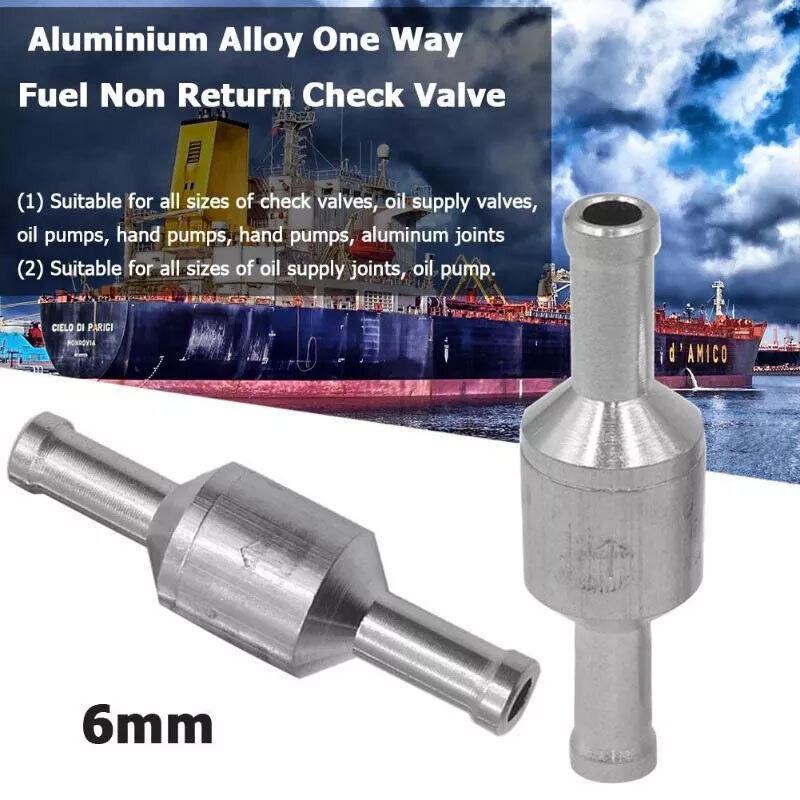 2X 6 8 10 12mm Aluminum One Way Fuel Non Return Check Valve