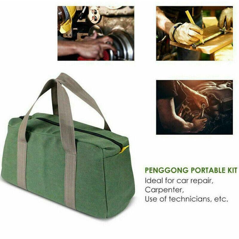 Waterproof Canvas Tool Bag S/M/L Portable Heavy Duty Storage