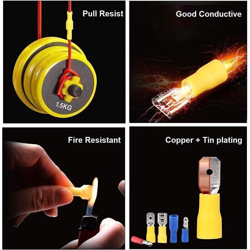 720PCS Assorted Crimp Terminals Electrical Wire Connector Kit Set