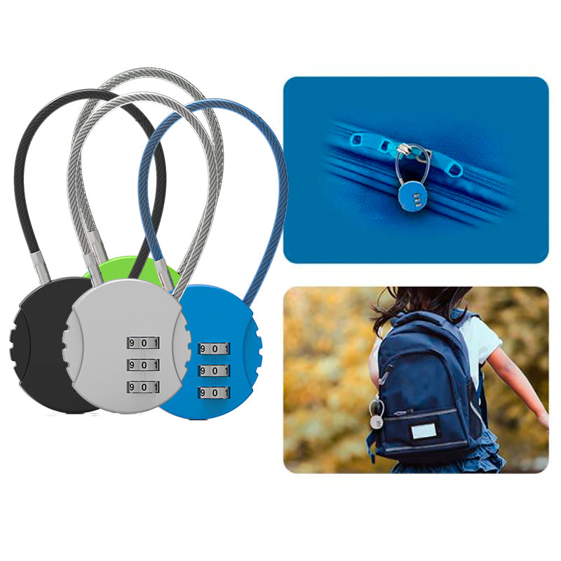 Combination Lock Padlock 3 Digit Security 1PC for Bike Shelves