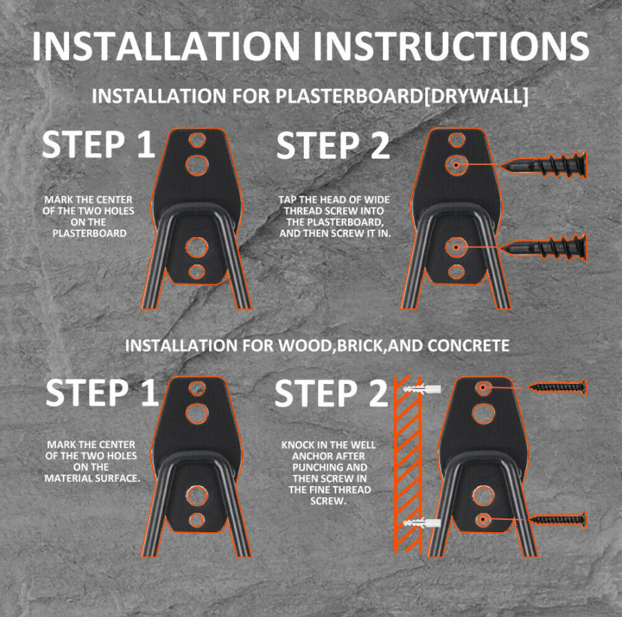 Heavy Duty Garage Wall Hooks Bike Tool Storage Hangers