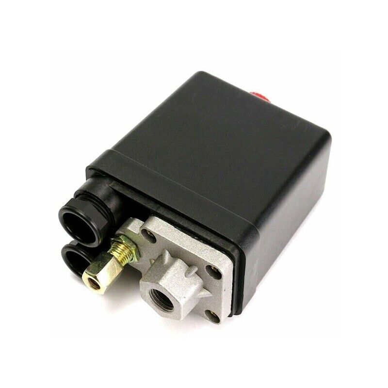 90-120PSI Air Compressor Pressure Switch Valve Manifold Regulator Gauges