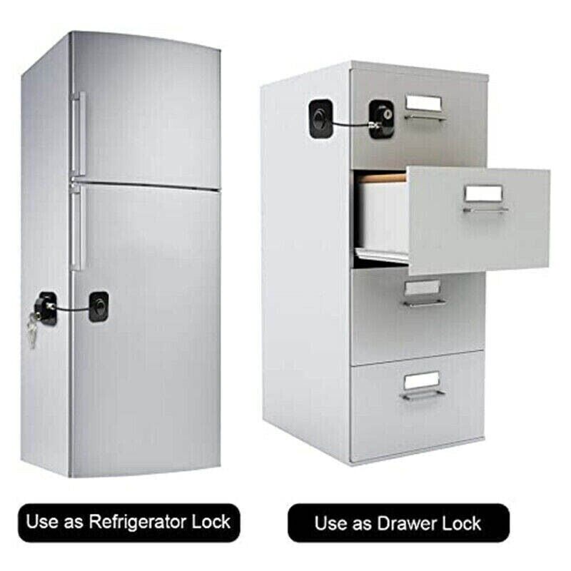 Refrigerator Lock with Keys Safety Cabinet Drawer Door Window Latch