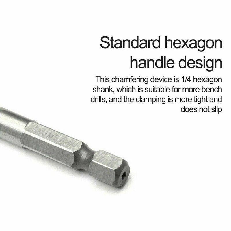 6PCS HSS Hex Shank Tap Drill Bits Metric Thread Screw Tapping Set