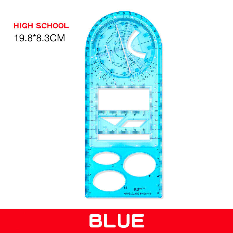 Multifunctional Geometric Ruler Mathematics Drawing Tools