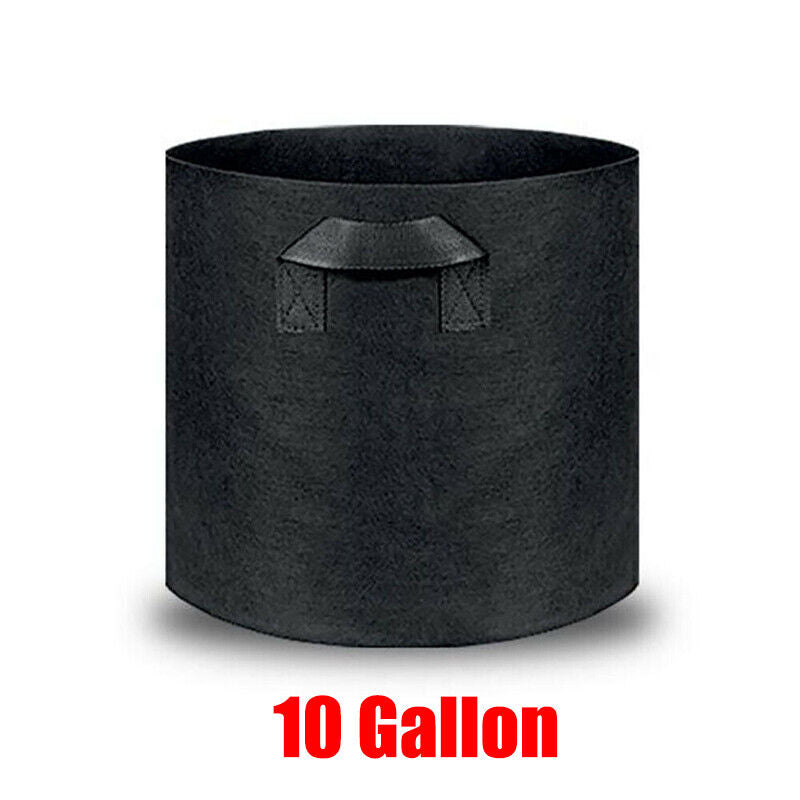 10pcs Fabric Plant Grow Pots Breathable Planter Bags 2-20 Gallon