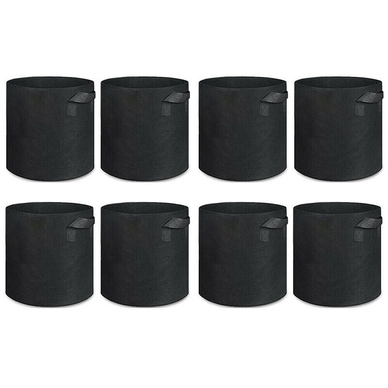 10pcs Fabric Plant Grow Pots Breathable Planter Bags 2-20 Gallon
