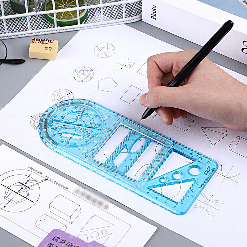 Multifunctional Geometric Ruler Mathematics Drawing Tools