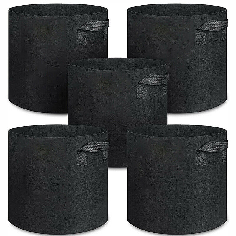 10pcs Fabric Plant Grow Pots Breathable Planter Bags 2-20 Gallon