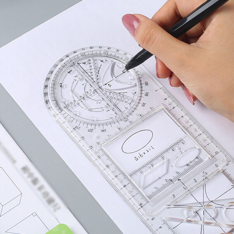 Multifunctional Geometric Ruler Mathematics Drawing Tools