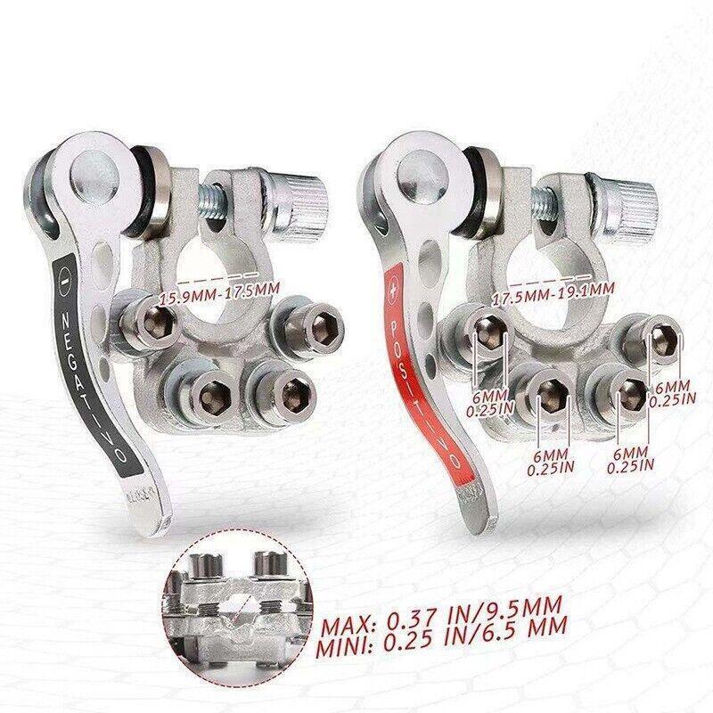 2x 12V 4Way Car Battery Terminal Connectors Clamp