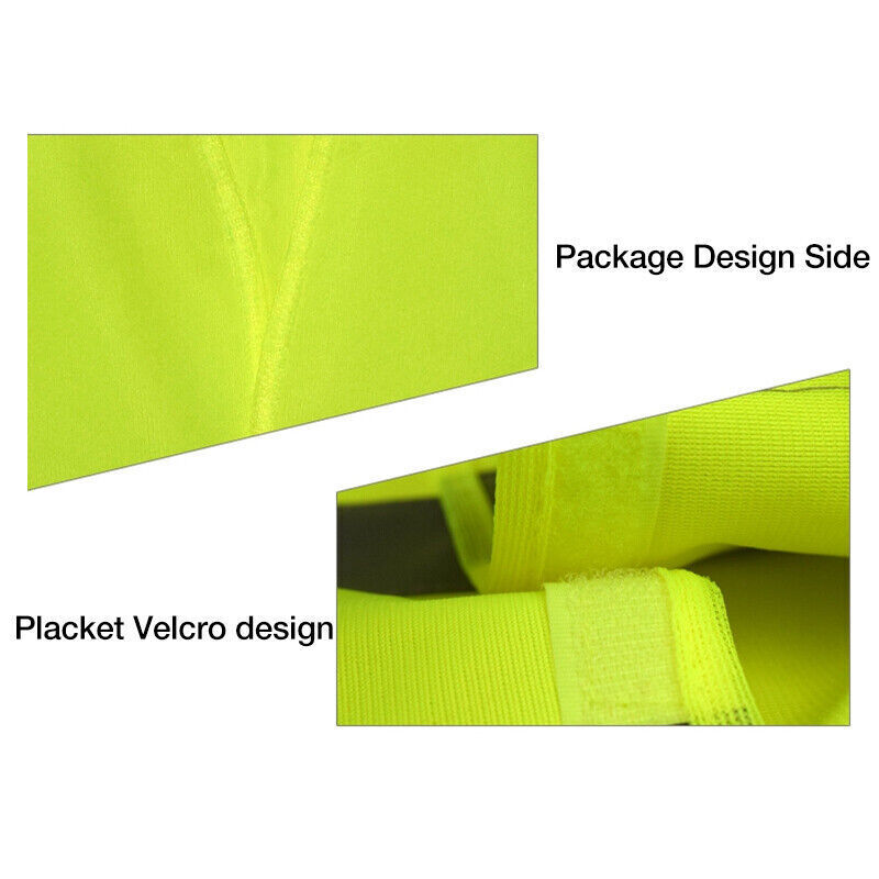 Safety Vest Reflective Tape Yellow Orange Day Workware Night High Visibility