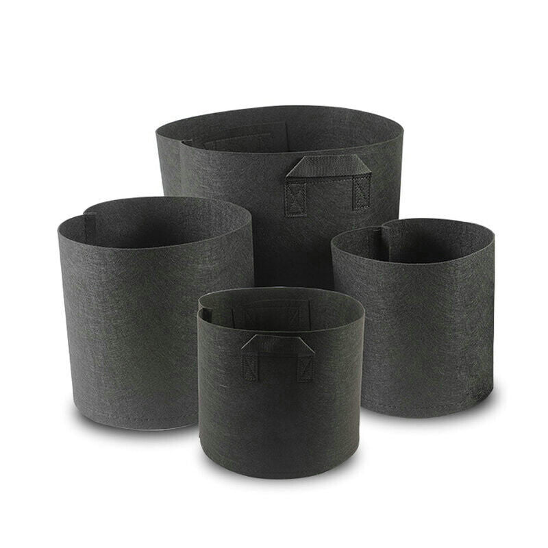 10pcs Fabric Plant Grow Pots Breathable Planter Bags 2-20 Gallon