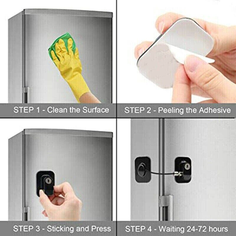 Refrigerator Lock with Keys Safety Cabinet Drawer Door Window Latch