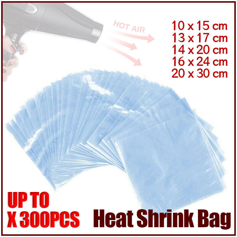 PVC Heat Shrink Bags Packs for Packaging Gift Wrap 100/300pcs