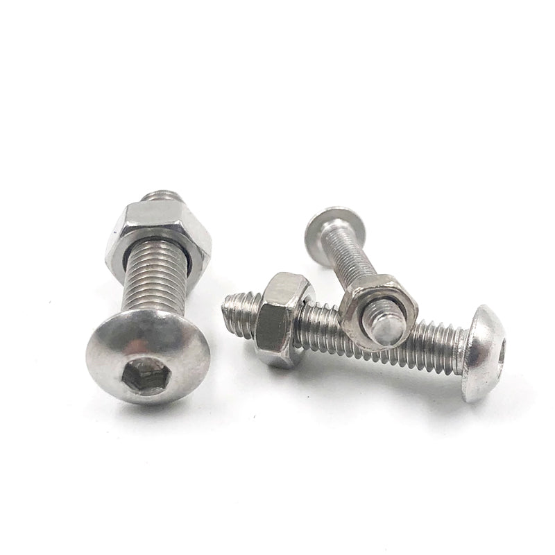 M3 M4 M5 500PCS Stainless Steel Hex Socket Screw Nut Set