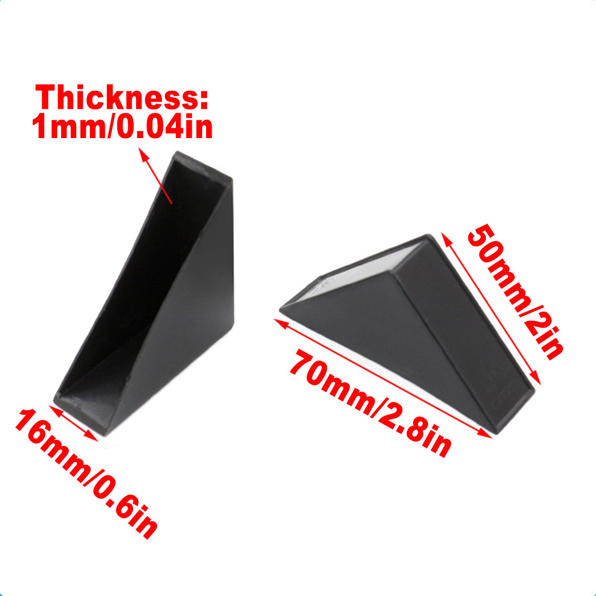 100PCS Plastic Right Angle Corner Protectors for Furniture Frames Cabinets