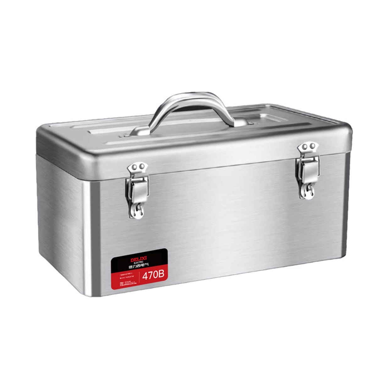 Stainless Steel Toolbox Portable Hand Carry Tool Storage Case