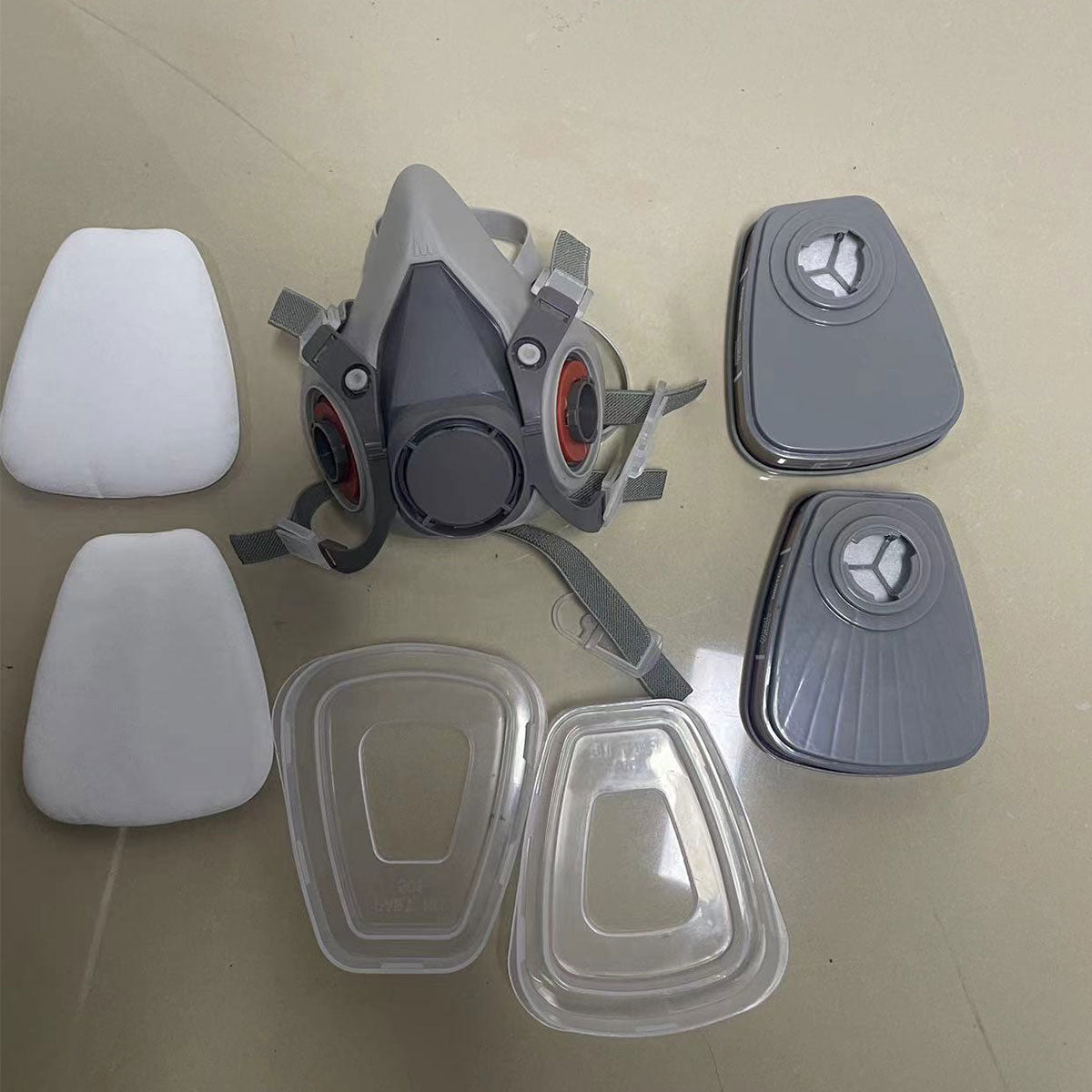 Half Face Dustproof Protective Mask with Dual Cartridge for Industrial Use