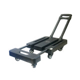 Foldable Flatbed Trolley Cart with Pull Rod and Universal Wheels 200KG