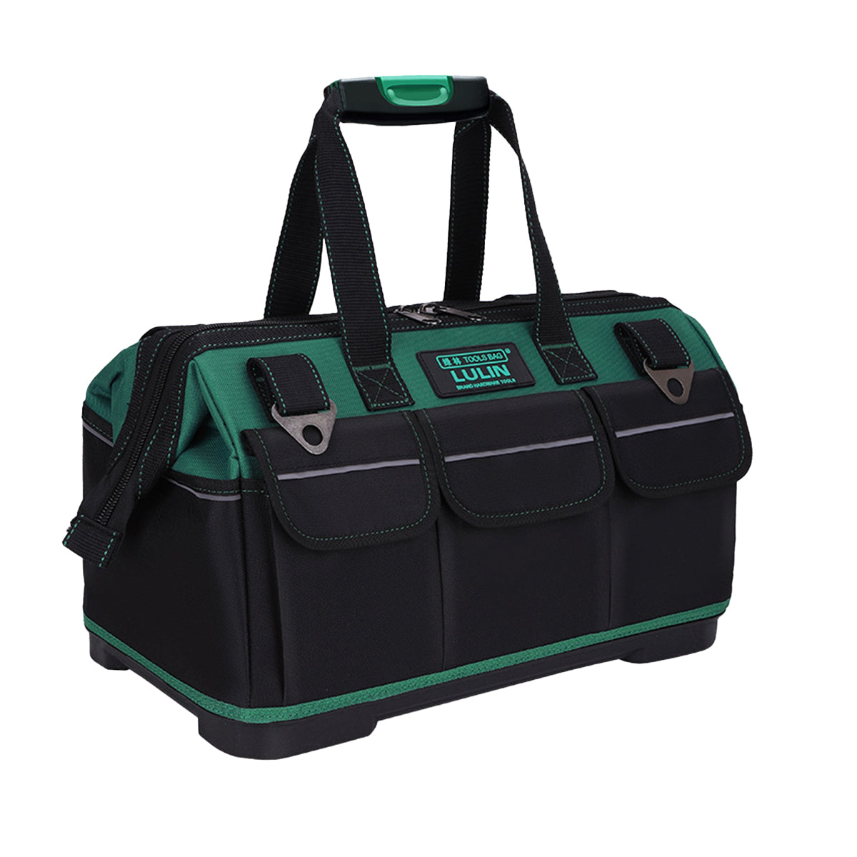 Multifunction Tool Bag 52cm Portable Large Capacity Work Tote with Hard Bottom