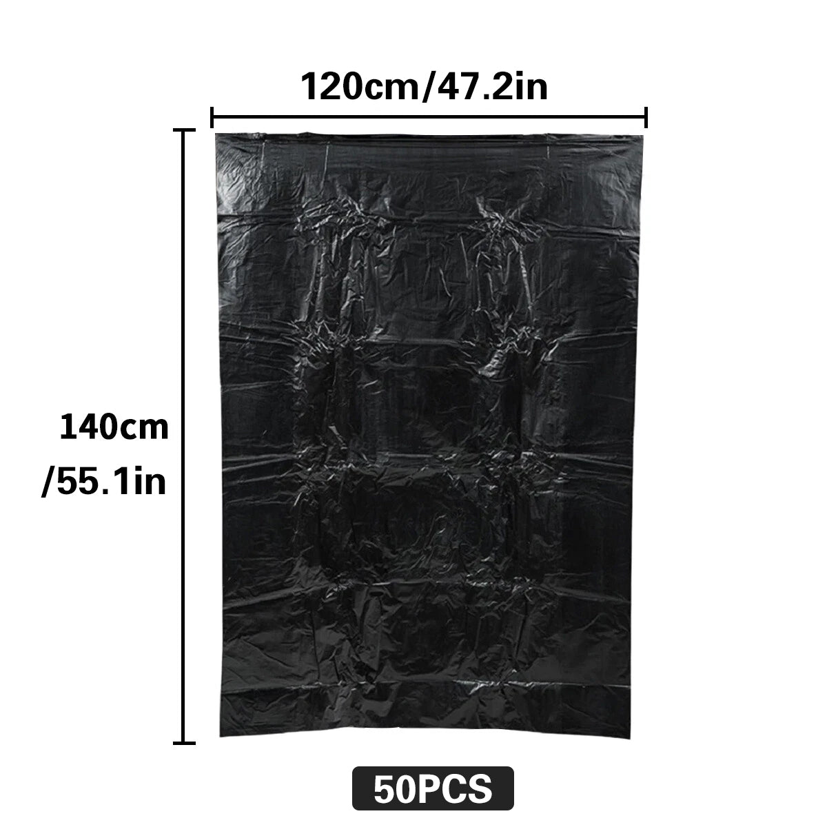 Heavy Duty Large Trash Bags 140x120cm 50PCS Warehouse Waste Bags