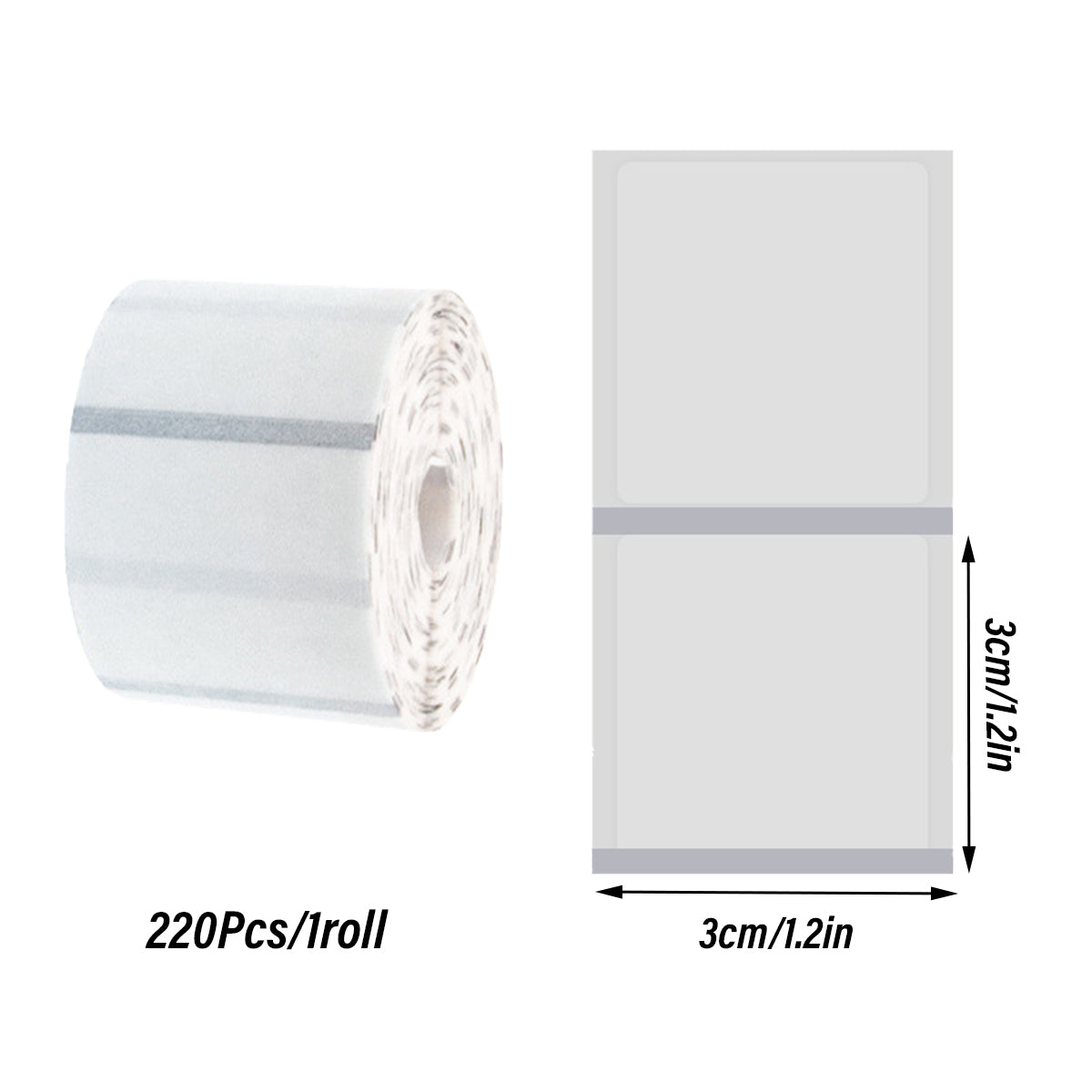 Transparent Waterproof Thermal Label Printer Paper Self Adhesive Roll