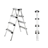 Double-Sided Aluminum Folding Ladder 4/6 Layer Stable Warehouse Use