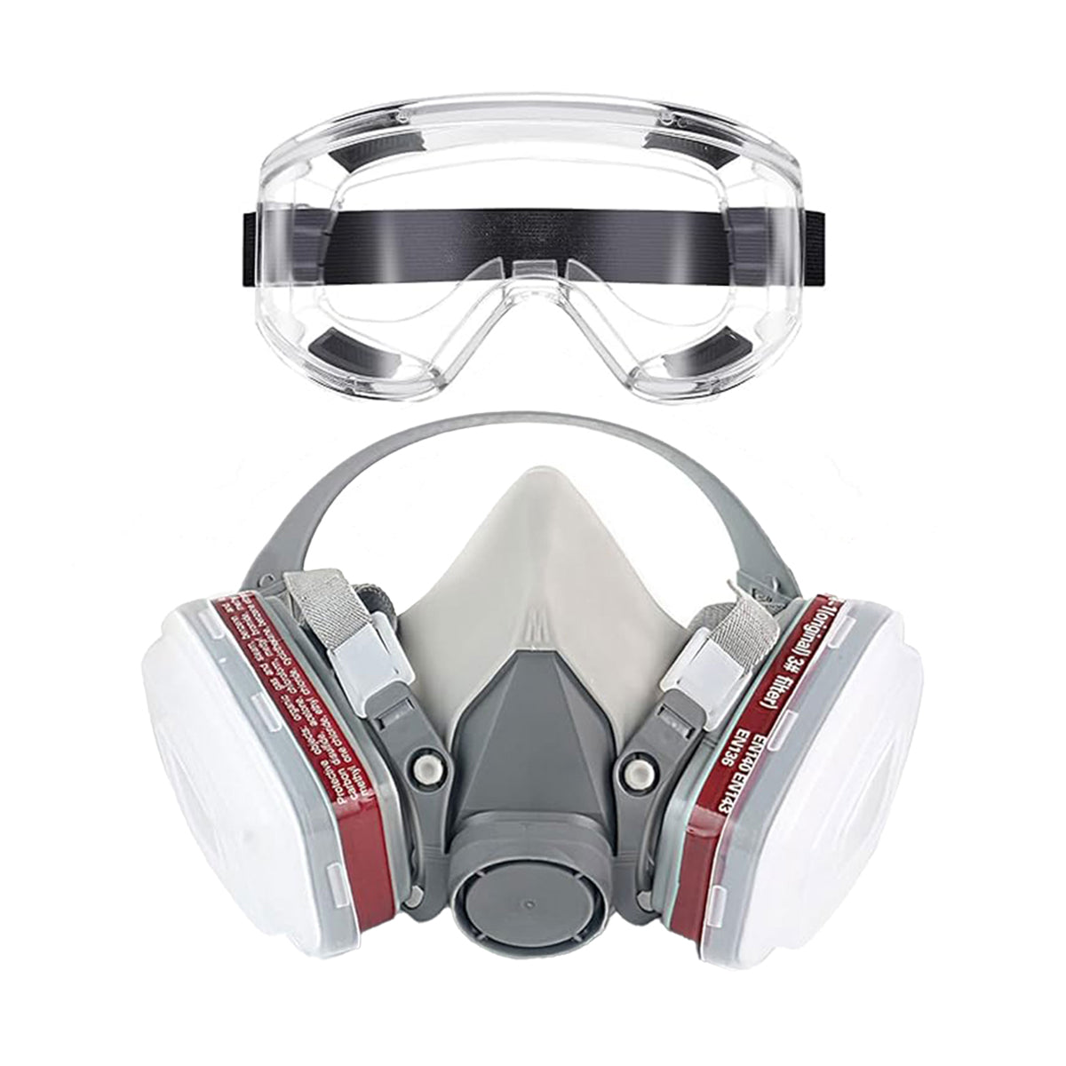 6200 Protective Respirator Face Mask Set with Dual Filters 8PCS