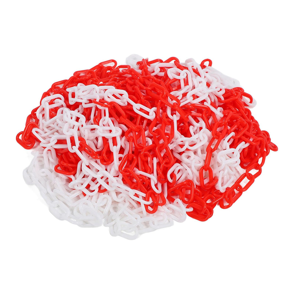 Plastic Warning Barrier Chain 25m Red White Durable Safety Control