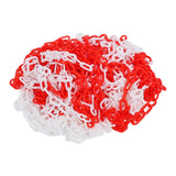 Plastic Warning Barrier Chain 25m Red White Durable Safety Control