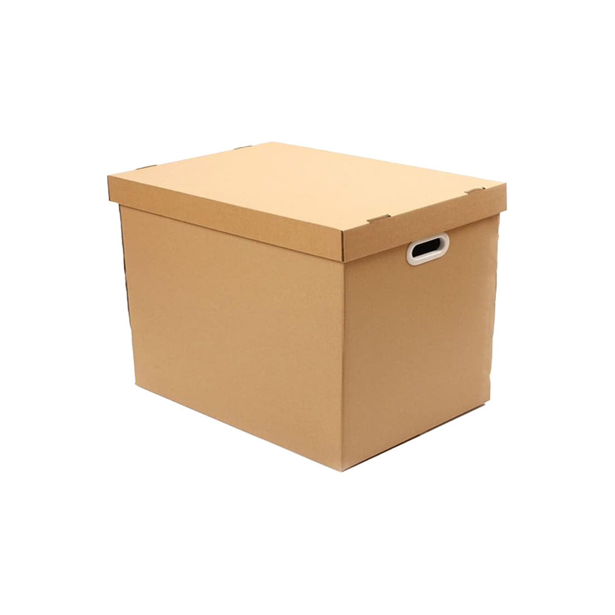 Kraft Paper Storage Box with Lid 80L Stackable Warehouse Storage 5PCS