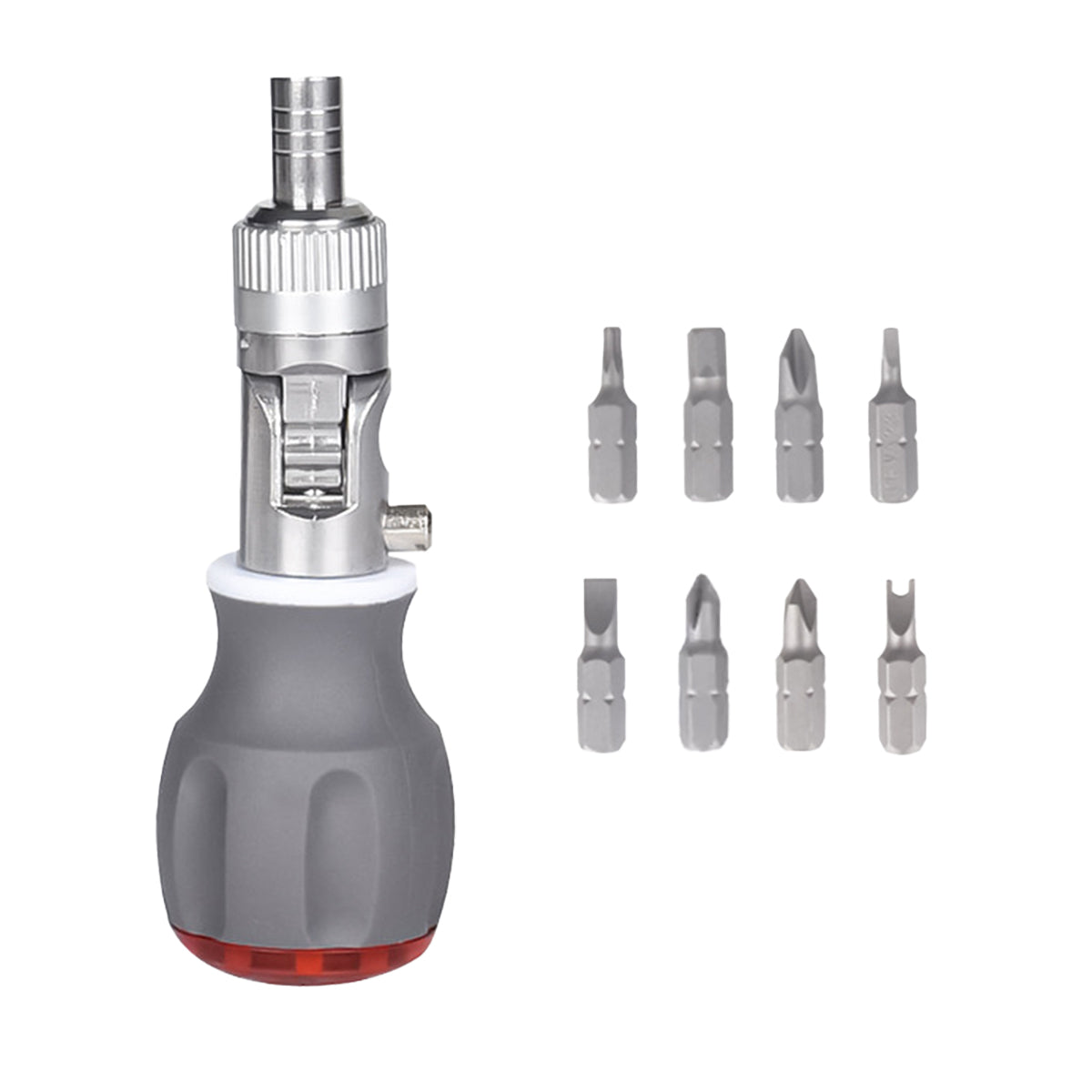 8-in-1 Multi-Angle Ratchet Screwdriver with CR-V Steel Bits