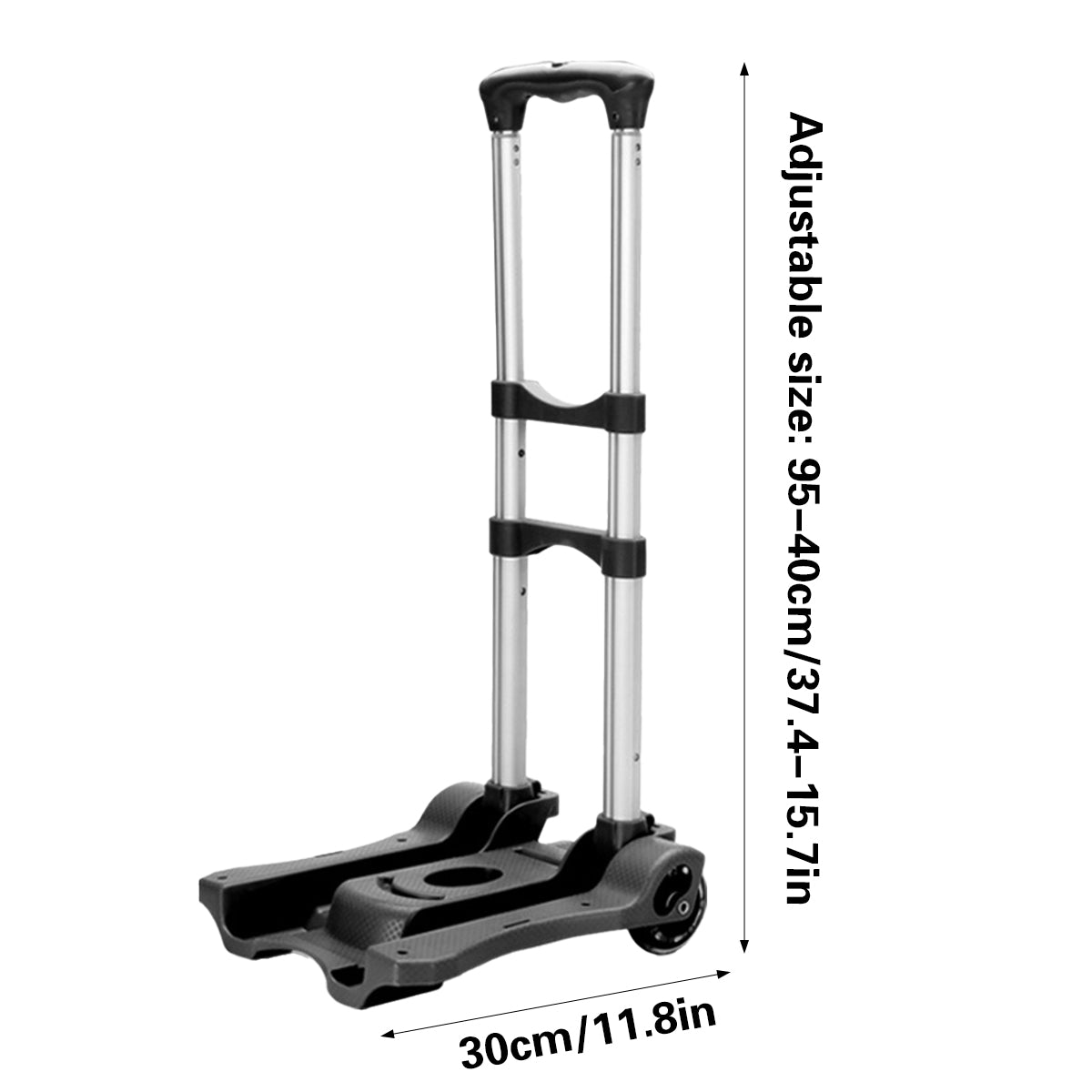 Portable Folding Hand Truck Cart Adjustable Handle 40kg Load