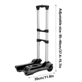 Portable Folding Hand Truck Cart Adjustable Handle 40kg Load