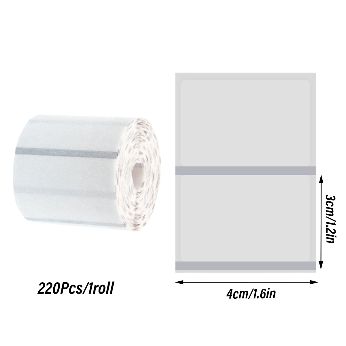 Transparent Waterproof Thermal Label Printer Paper Self Adhesive Roll
