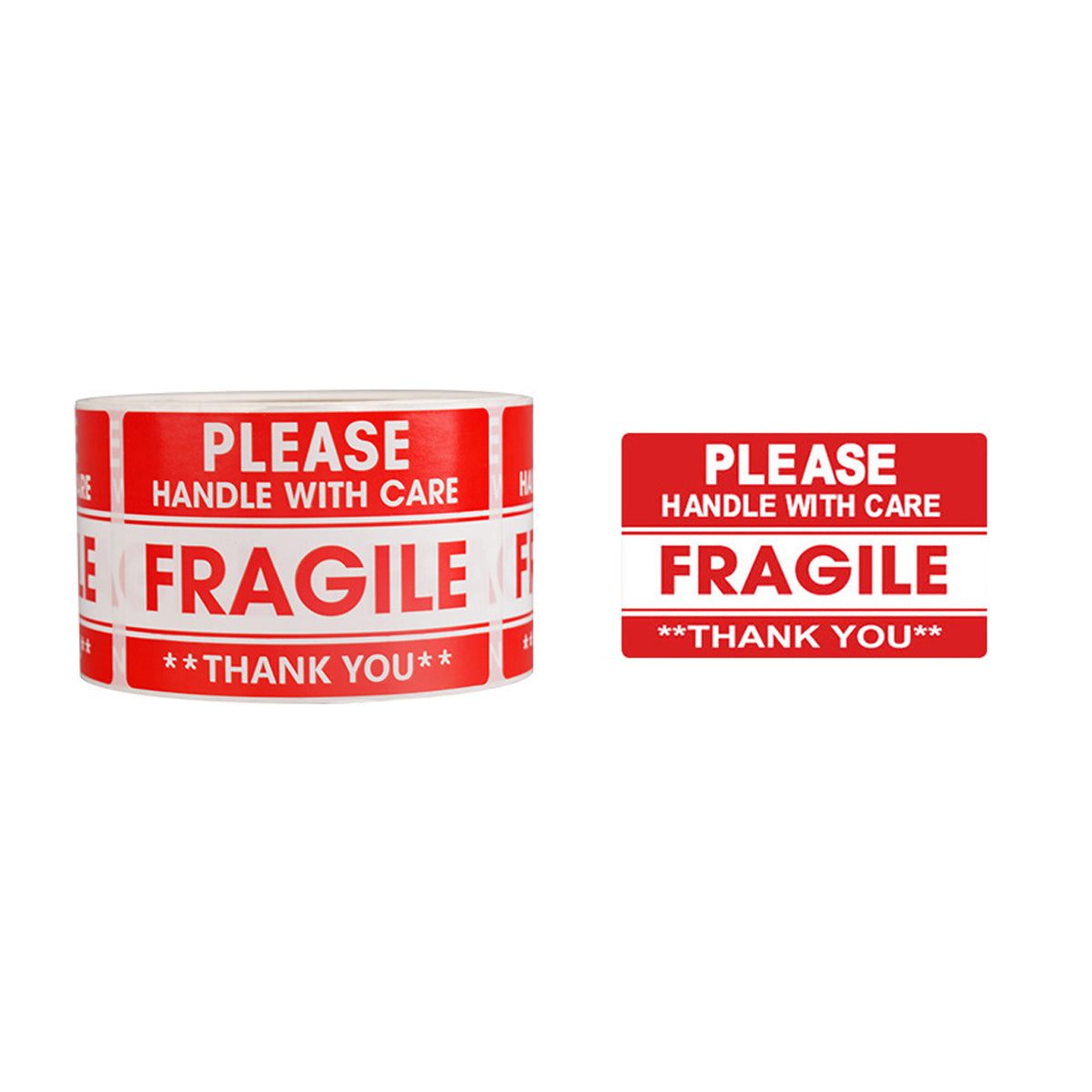 Fragile Sticker Labels 2 Rolls 1000PCS High Visibility Shipping Warning