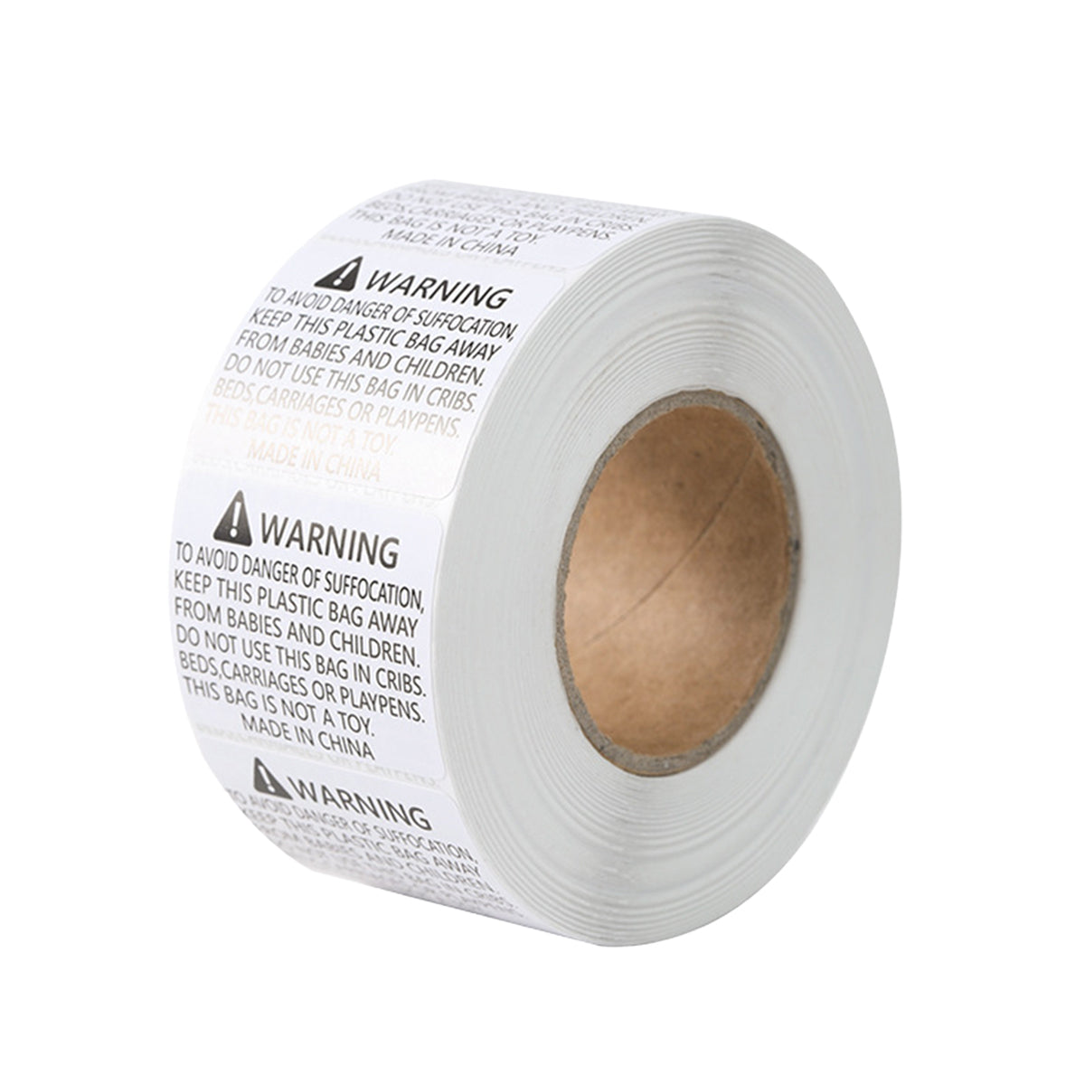 Anti-Choking Warning Labels Water-Based Adhesive 3 Size Options