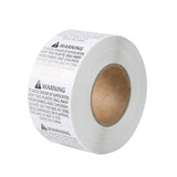 Anti-Choking Warning Labels Water-Based Adhesive 3 Size Options